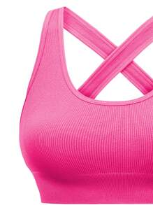 SHEIN Velisys 6pcs/Set Seamless Criss Cross Back Sports Bras