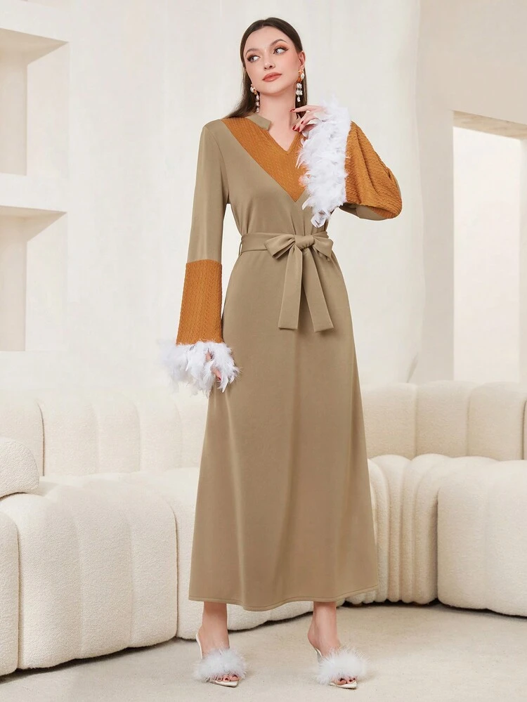 Fluffy Bell Sleeve Dress