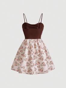 SHEIN MOD Của phụ nữ In Mẫu Dây đeo Mì Ý  Đầm - Nhiều màu - Xem 2