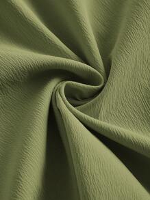 SHEIN MOD Ruched Bust Lace Up Side Cami Dress - Green - View 4