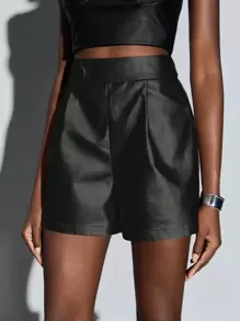 Maija 女士們時尚短褲帶鈕扣細節 - 黑色 - 查看 4