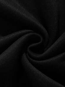 SHEIN Slayr Butterfly Printed Drop Shoulder Fleece Long Sleeve Sweatshirt - Black - View 4