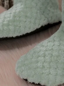 Dép đi trong nhà mềm mại ấm áp cho nữ, giày đi trong nhà thanh lịch có đế massage và chống trượt, thoải mái cho phụ nữ - màu xanh lá - Xem 7