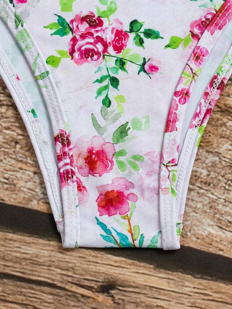 Floral Print Bikini Set For Summer