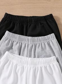 Tween Girl 3 Pieces Of Simple And Comfortable Letter Printed Sweatpants Chic Outfits For Autumn/Winter