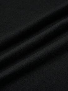 Celure 大碼蕾絲拼接A字洋裝 - 黑色 - 查看 5