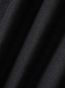 INAWLY 女士加大码字母印花圆领落肩卫衣，适合冬季毕业季、返校季、毕业典礼、教师节等场合，秋季返校套头衫 - 黑色 - 查看 5