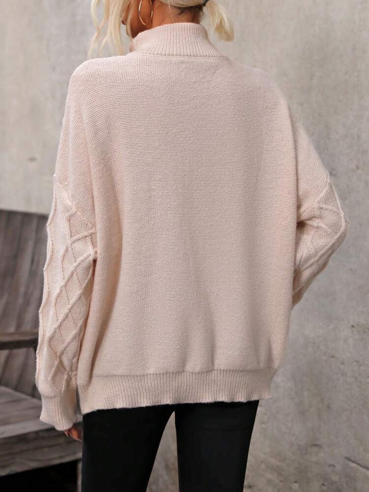 Women's Turtleneck Half Zipper Pullover Sweater