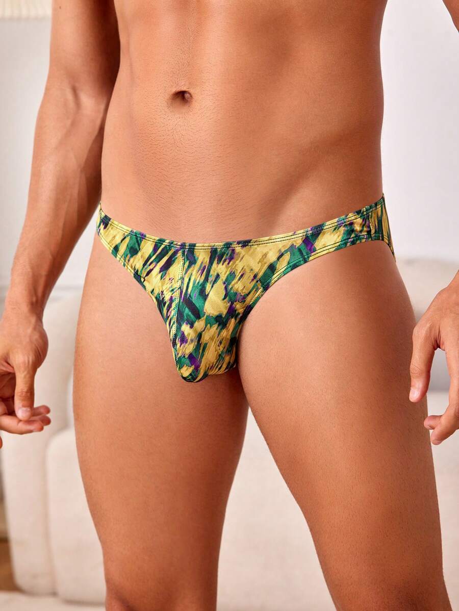 Ropa Interior Para Hombre Con Estampado Completo - Amarillo - Ver 1