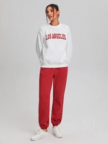 Vitoria Brayner 字母印花圓領運動衫 - 白色 - 查看 4