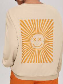 Mermaid Designs Women's Regular Crewneck Sweatshirt - Apricot - View 5
