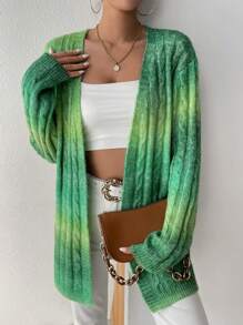 SHEIN Essnce 混紡開領針織衫 - 綠色 - 查看 4