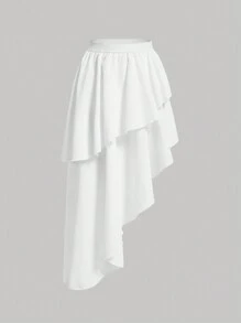 SHEIN MOD 女性半身裙 - 白色 - 查看 1