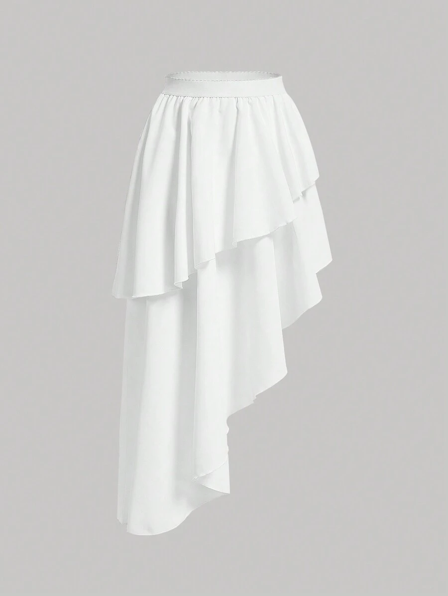 SHEIN MOD 女性半身裙 - 白色 - 查看 1