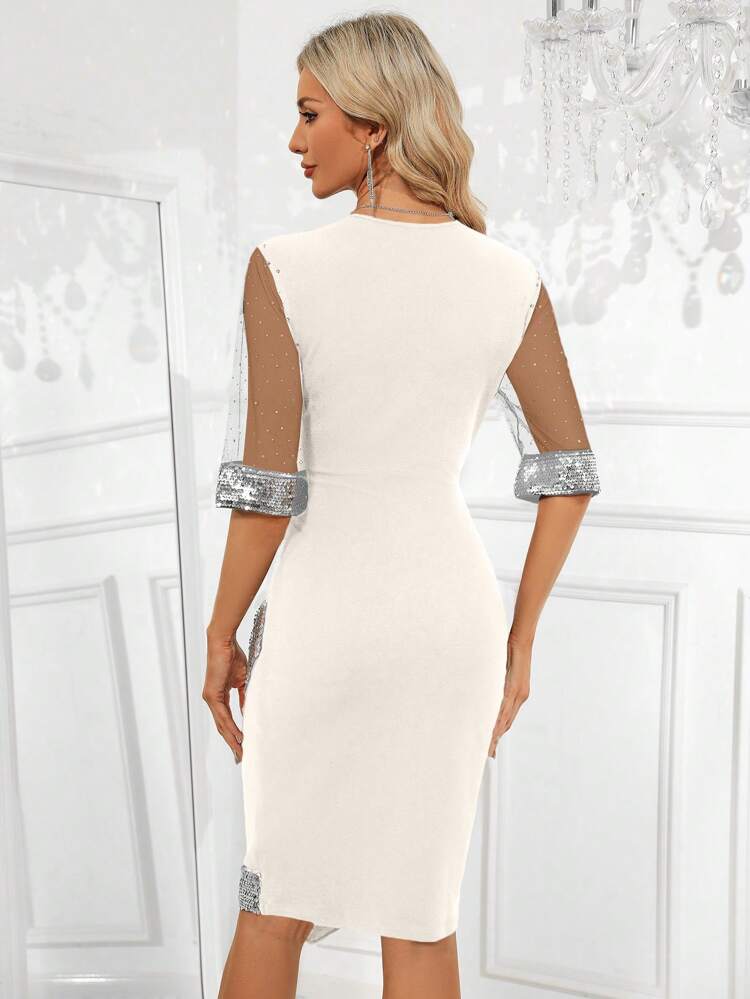 Women's Patchwork Sequin Dress