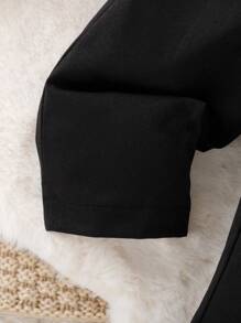 Baby Boys' Casual Vintage Woolen Jacket And Pants Set For Autumn And Winter