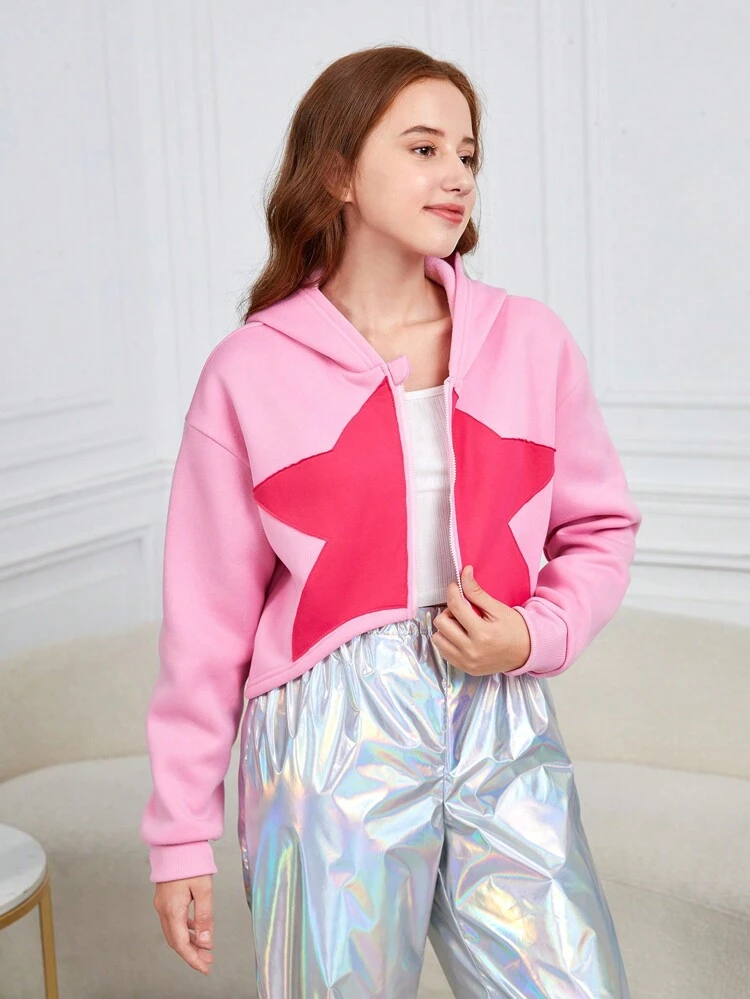 Teen Girls' Casual Street Style Pentagram Printed Sweatshirt