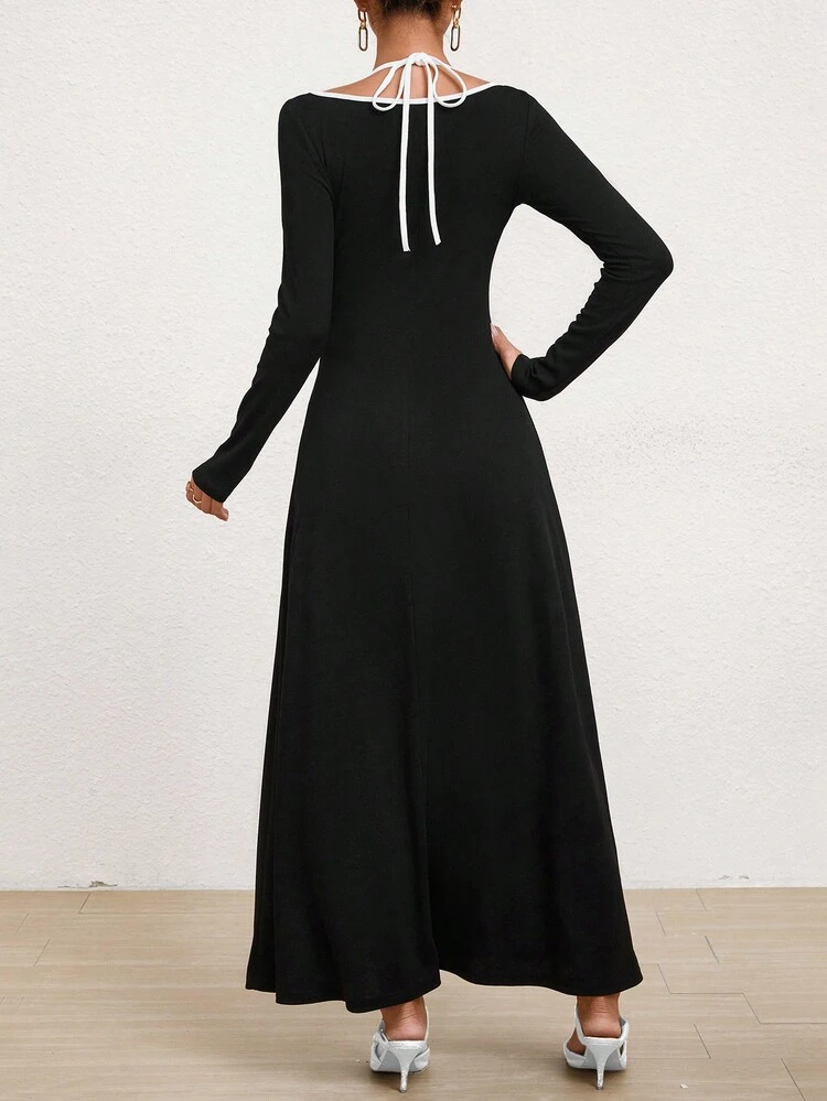 Women's Halter Neck Belted Dress