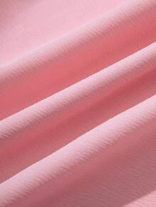 SHEIN Unity Của phụ nữ Xếp li Xù Hoa Sen Đầm - Hồng - Xem 8