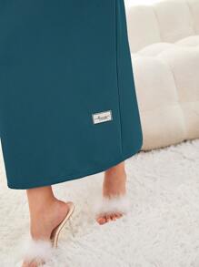 Modelyn Alphabet Patchwork Belted Arabian Dress - Blue - View 5