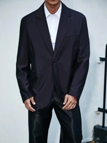 Manfinity Mode Men Plus Single-Breasted Suit Jacket