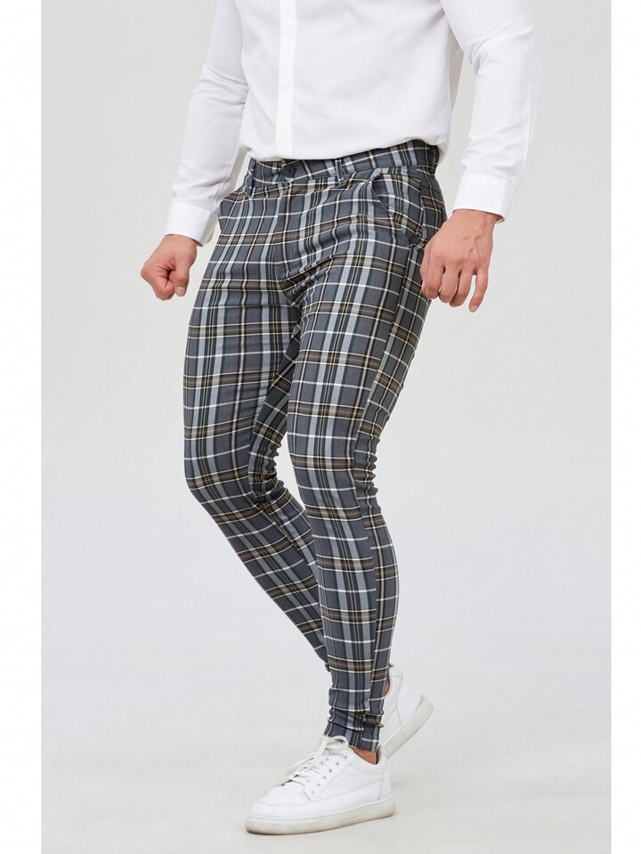 Mens tapered plaid pants shop