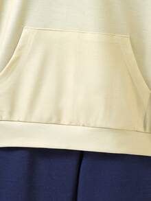 Boys' Casual Dinosaur Printed Hoodie And Pants Set In Contrast Colors - Apricot - View 5