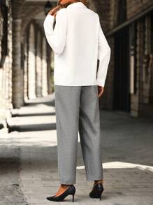 EMERY ROSE Bộ Của Của phụ nữ Áo sơ mi Và Thắt lưng túi giấy Thắt lưng Quần - Nhiều màu - Xem 2