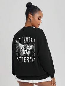 STROM NIGHT Artist 1pc Round Neck Sweatshirt With Text Print, For Festival - Light Grey - View 7