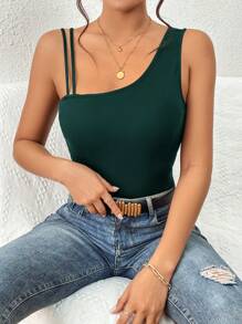 Firerie Women's Asymmetrical Collar Top - Green - View 6