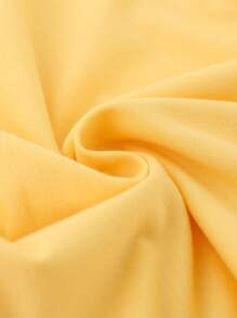 SHEIN 少女秋冬款可愛貓頭印花連帽衫 1 件 - 黃色 - 查看 5