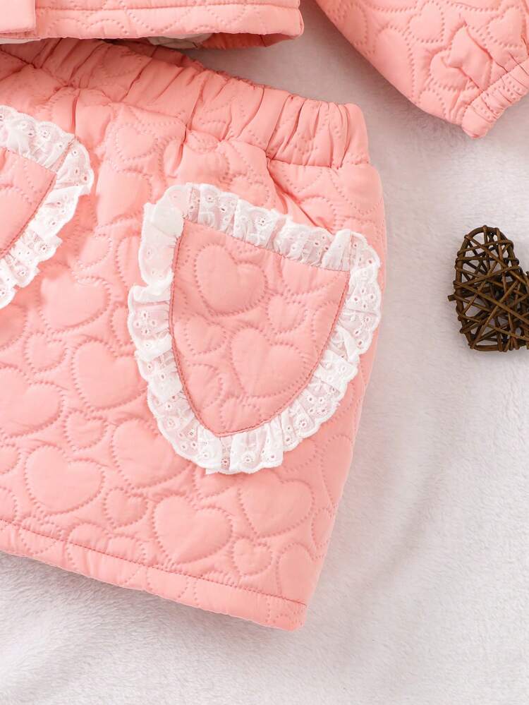 Baby Girls' Mesh Embroidery Lace Decorated Outfits