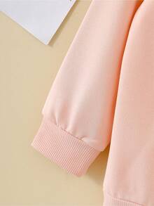 女童草莓装饰春秋季印花卫衣 - 粉色 - 查看 6