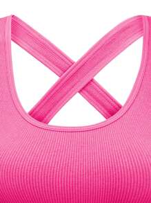 SHEIN Velisys 6pcs/Set Seamless Criss Cross Back Sports Bras