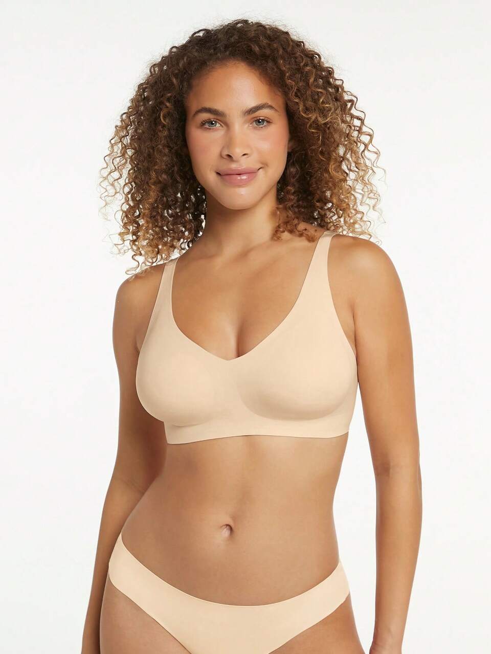 Wireless Seamless Support Lounge Nude Lingerie As Outerwear T-Shirt Sticky SizeFreedom No Show Bra Comfy Must-Haves Teen/Girl/Young Kid