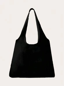 Bat Sada Bolso De Lona Con Impresión De Gatos - Negro - Ver 2