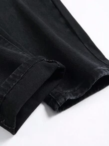 Tween Boys Casual Distressed Denim Jeans - Black - View 3