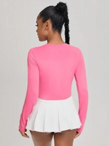 Abbicreates Studio Letter Graphic Crop Tee - Watermelon Pink - View 2