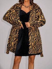 Zolique Mô hình ngựa vằn Sang trọng Thắt lưng áo - màu nâu - Xem 4