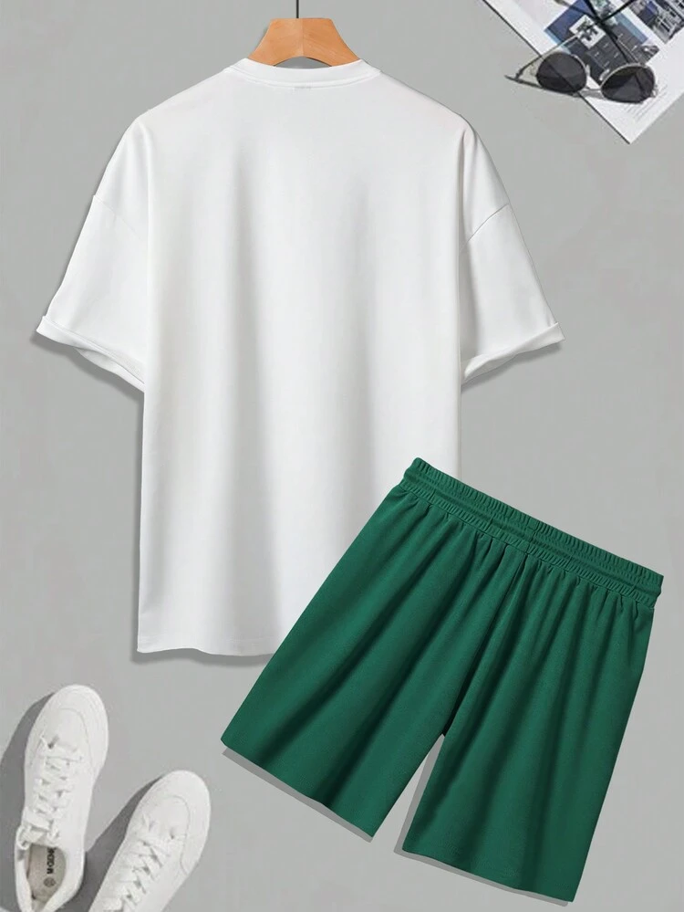 Loose-Fit Men's Short Sleeve T-Shirt And Shorts Set