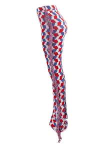 Khối màu Viền rìa Đan Quần - Đỏ - Xem 3