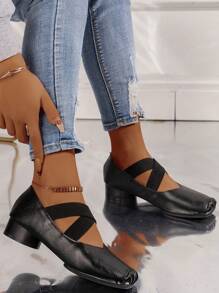 女士芭蕾平底鞋,輕便舒適的跳舞鞋,便於穿脫和柔軟的鞋底 - 黑色 - 查看 1