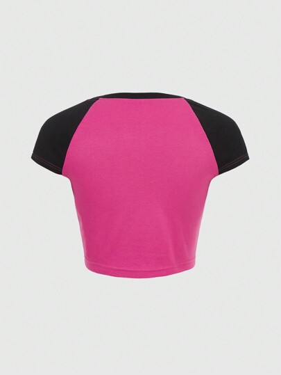 Kawaii T-shirt À Manches Raglan Avec Motif Étoile