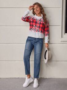 SHEIN LUNE 女士緊身牛仔褲 - 藍色 - 查看 5