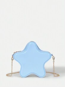 SHEIN MOD Cute Funny Star Design Jelly Bag Crossbody Bag - Blue - View 1