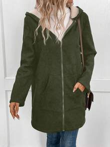 SHEIN LUNE 女士常規外套 - 綠色 - 查看 3