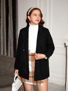 Thiếu niên Cô gái Đôi ngực Len áo Với Túi - Nhiều màu - Xem 3