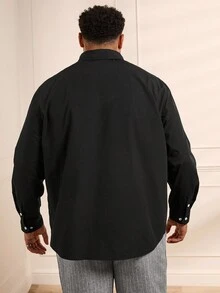 GENTILAND 超大号男士大码休闲长袖梭织衬衫