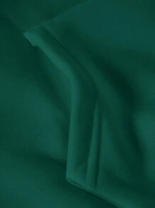 SHEIN EZwear 女士加大码绿色标语印花卫衣 - 墨綠色 - 查看 3