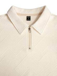 Manfinity Homme 男士半拉鍊 V 領 T 恤和短褲套裝